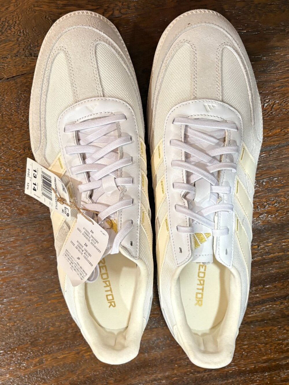 Men's Adidas Predator FreeStyle Sneakers Tennis Shoes sz 13 Cream Gold NWT NEW